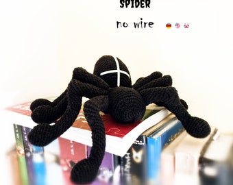 Spider Halloween * Pdf file pattern * No wire *Fall decor * amigurumi decor