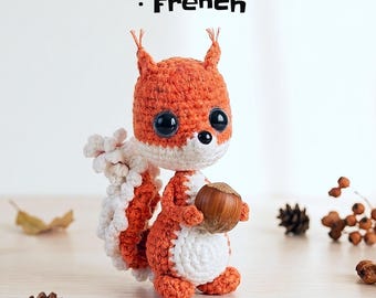 Squirrel Crochet Pattern. Woodland Animal Keychain PDF, WoolayMo