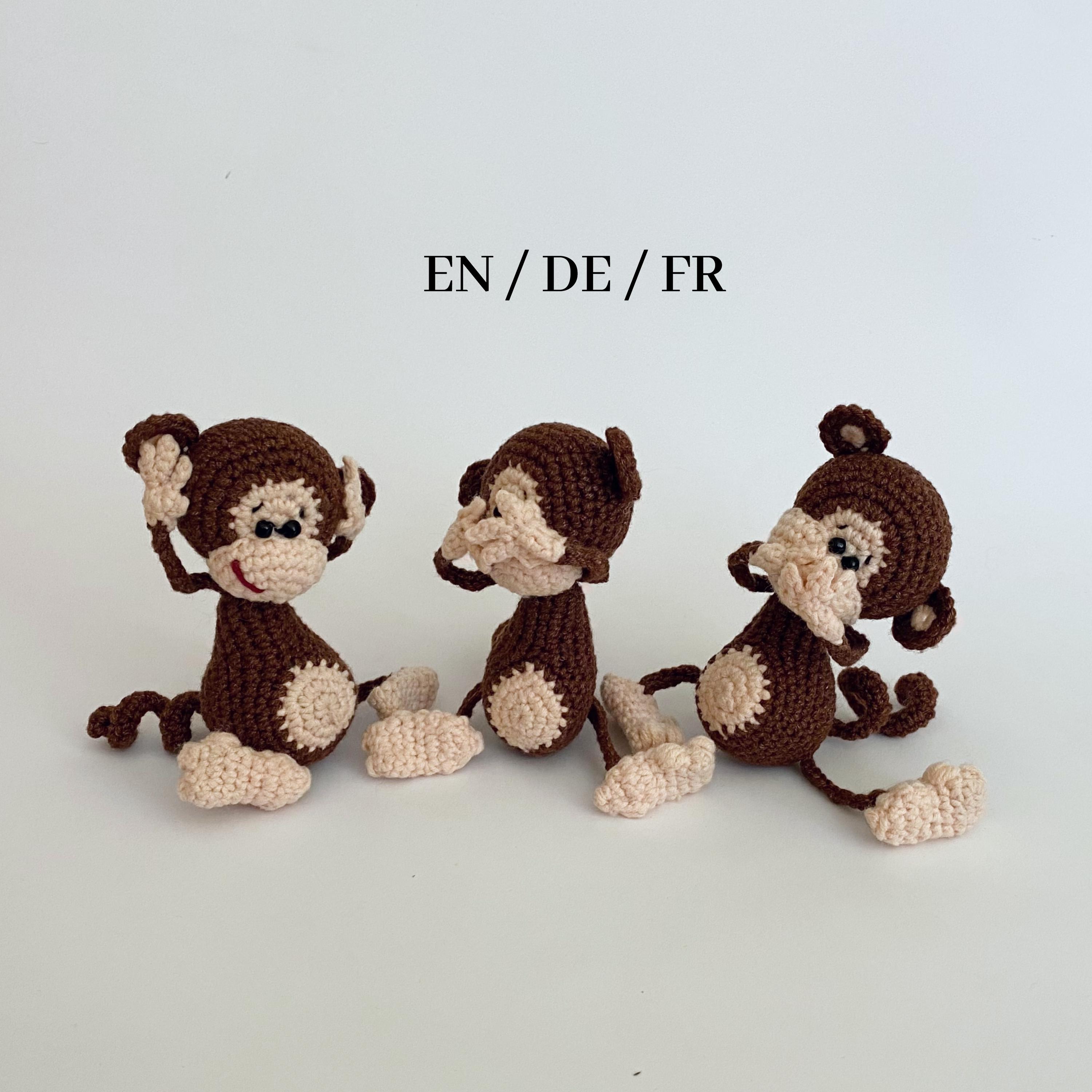 30 Tiny Amigurumi Patterns to Crochet, From Cats and Frogs to Mini Bundles 24 Crochet Monkey Keychain Pattern: Amigurumi Toy Mini