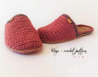 Twine Clogs * Pdf file pattern * Shoes for all seasons * Real shape soles