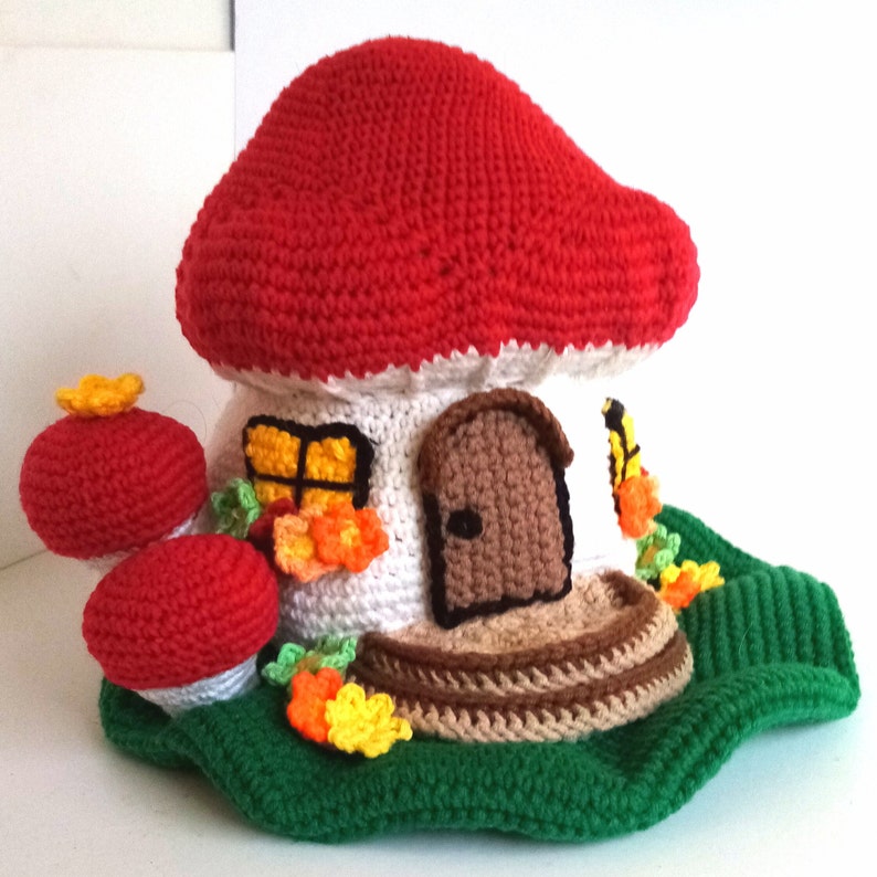 Mushroom House Pdf file pattern Easter decorations Home decor image 9