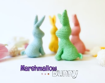 Bunny Marshmallow  * one piece Easter bunnies * Pdf pattern * Amigurumi toy * Spring Home Decor * no sewing