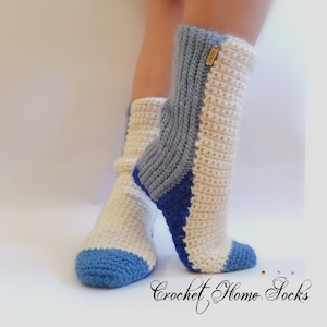 Crochet home socks * Pdf file pattern * Afghan yarn * Slippers