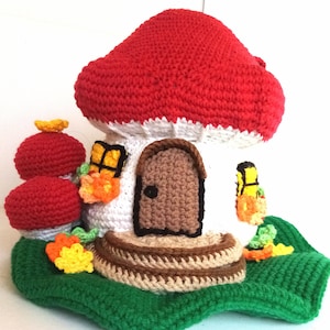 Mushroom House Pdf file pattern Easter decorations Home decor image 6