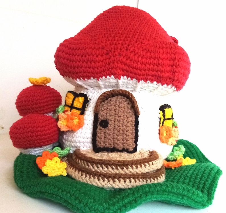 Mushroom House Pdf file pattern Easter decorations Home decor image 6