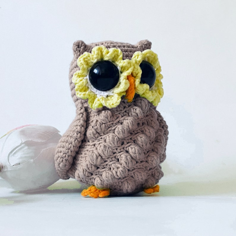 Owl, NO SEW Crochet Pdf pattern Amigurumi toy Home Decor image 4