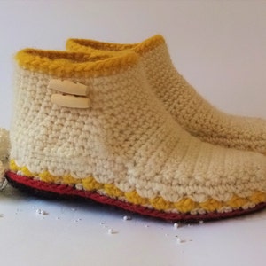 Crochet slippers Moccasins or Boots Easy Pdf crochet pattern Afghan yarn image 8