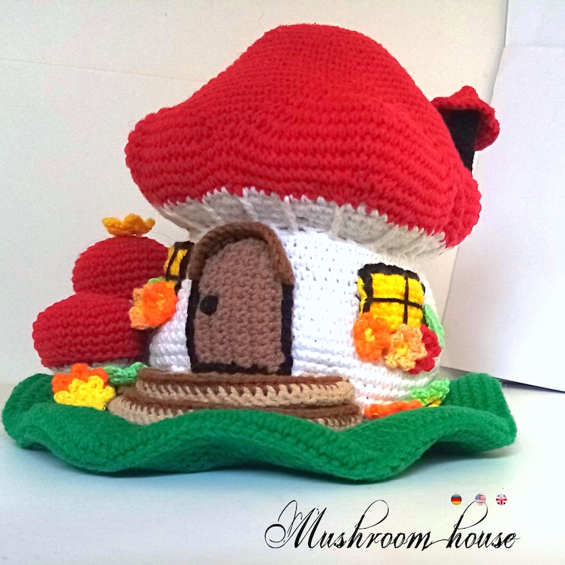 Mushroom House Pdf file pattern Easter decorations Home decor image 3