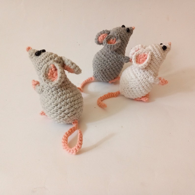 Small Mouse Crochet Pdf pattern Mice pattern amigurumi toy Easy crochet pattern image 3