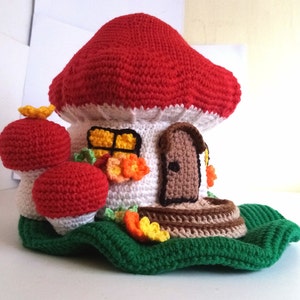 Mushroom House Pdf file pattern Easter decorations Home decor image 8