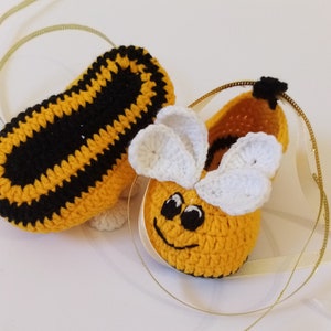 Baby booties Bee Girl crochet ballerinas German baby shoes image 10