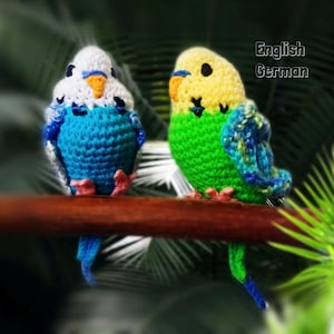 Budgie * Parakeet * Parrot * Crochet birds * Pdf pattern * Amigurumi toy * Home Decor