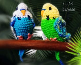 Budgie * Parakeet * Parrot * Crochet birds * Pdf pattern * Amigurumi toy * Home Decor