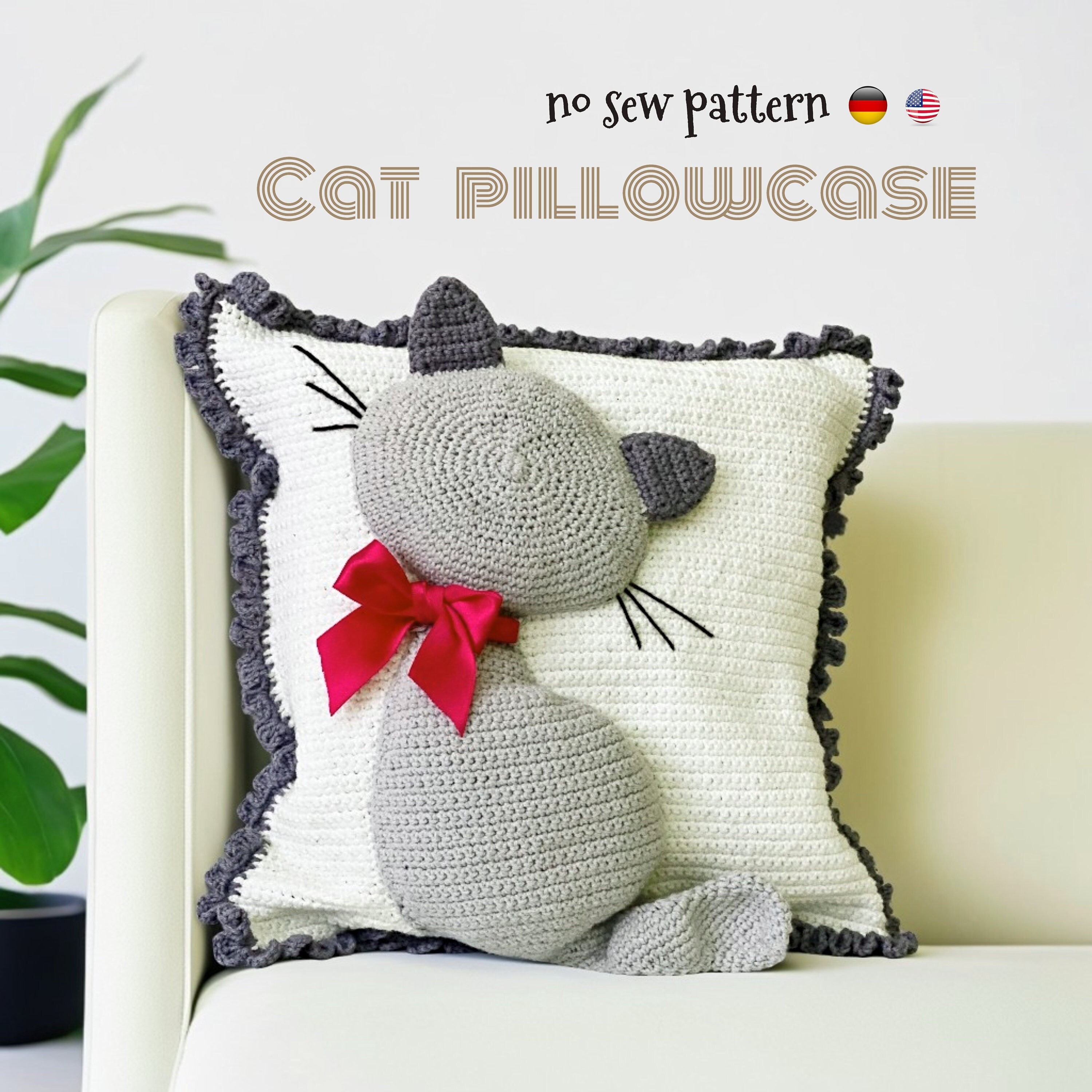 Gato Almohada Cojin A Crochet De Gato Almohada De Gato A Crochet
