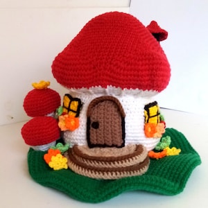 Mushroom House Pdf file pattern Easter decorations Home decor image 10