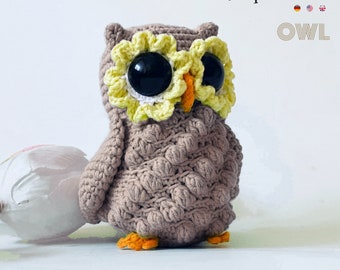 Owl, NO SEW * Crochet Pdf pattern * Amigurumi toy * Home Decor