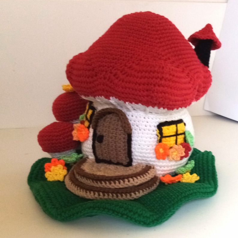 Mushroom House Pdf file pattern Easter decorations Home decor image 4