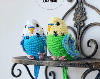Crochet Budgie Pattern, Parakeet Amigurumi Parrot Toy, PDF Bird Tutorial, Instant Download