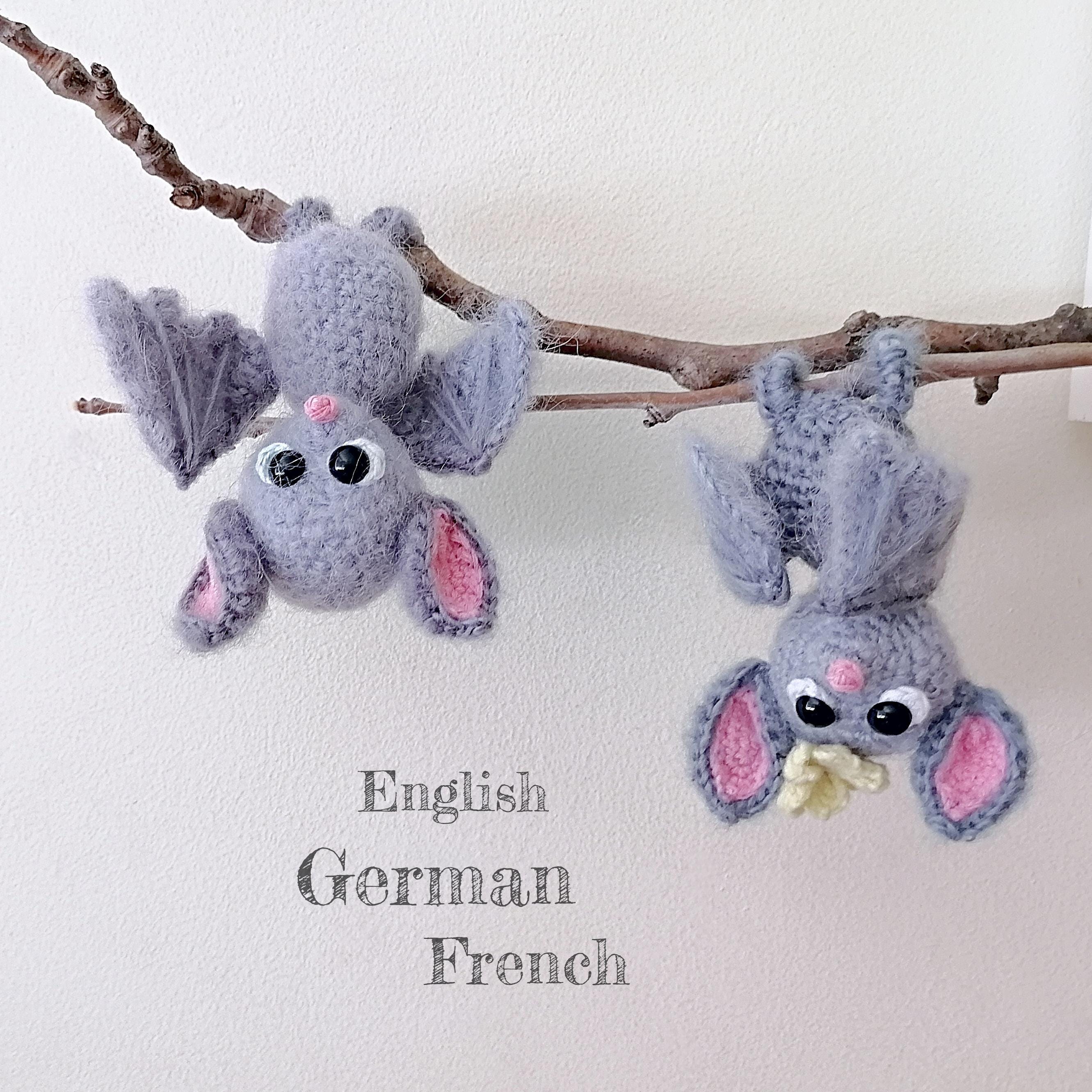 40 Crochet Witchy Stuff Patterns with Hats, Bats, and Ghosts 37 Crochet Bat Halloween Amigurumi Hanging Decoration