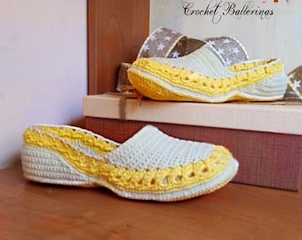Crochet Ballerinas * Pdf file pattern * Lacy shoes