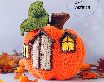 Haakpatroon voor een pompoenhuisje | Herfst Halloween decoratie PDF | WoolayMo