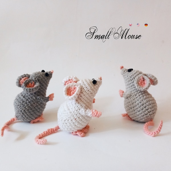 Kleine Maus * Pdf Häkelanleitung * Mäuse Muster * Amigurumi Spielzeug * Einfache Häkelanleitung