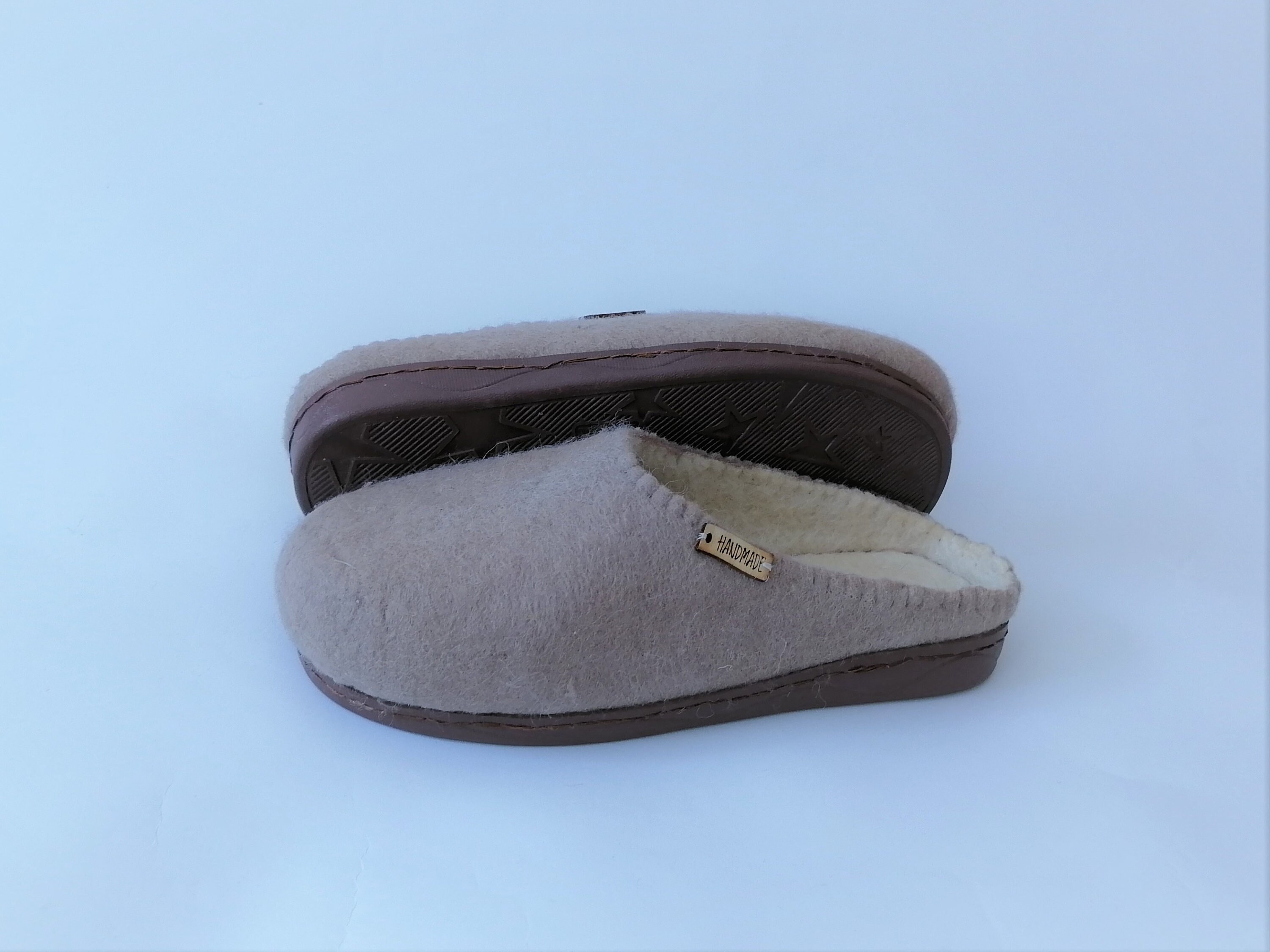 Felt wool slippers with rubber sole Boiled wool slippers Etsy.de
