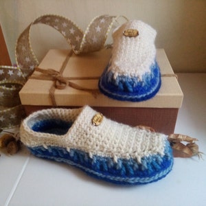 Crochet moccasins * Pdf file pattern * Afghan yarn * Slippers