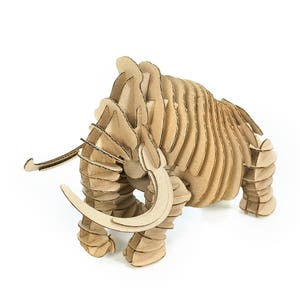 Mammoth 3D Cardboard Puzzle, 3D Puzzle Game, Cardboard Puzzle, Cardboard Toy, Cardboard Game, Eco Accessory, Eco Present