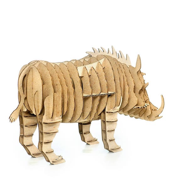 DIY Big Tusk Wild Boar 3D Metal Puzzle 100+PCS