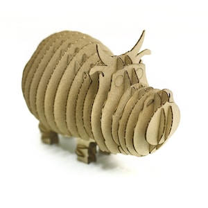 Rompecabezas de cartón 3D de vaca