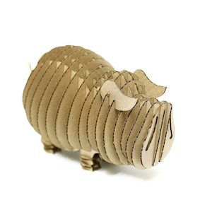 Rompecabezas de cartón 3D del cerdo, juego de puzzle 3D, rompecabezas de cartón, juguete de cartón, juego de cartón, accesorio eco, eco presente