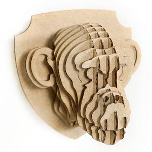Chimpanzé 3D Cardboard Puzzle Réfrigérateur Aimant
