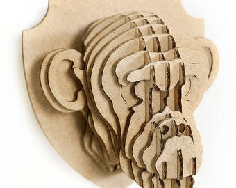 Chimpanzee 3D Cardboard Puzzle Fridge Magnet