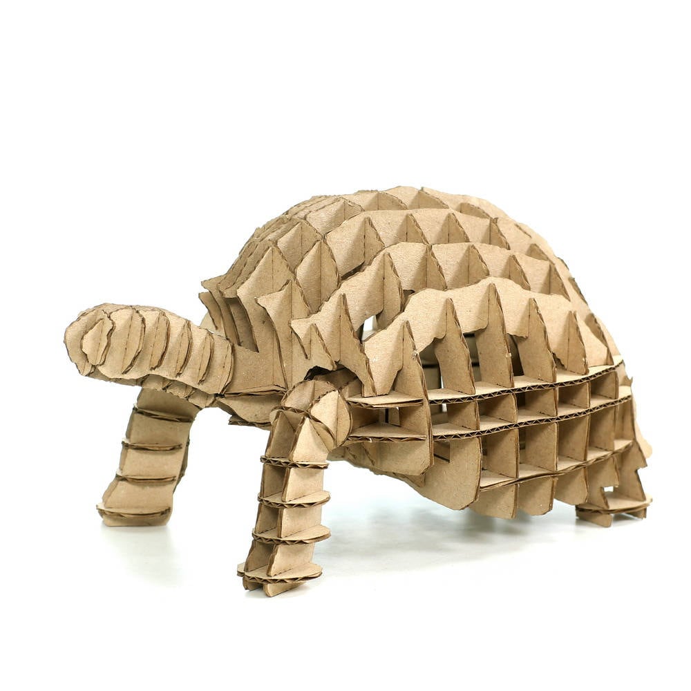 Turtle 3D Cardboard Puzzle Etsy