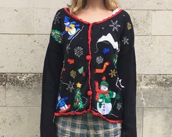 80s Sequin Sweater - Etsy UK