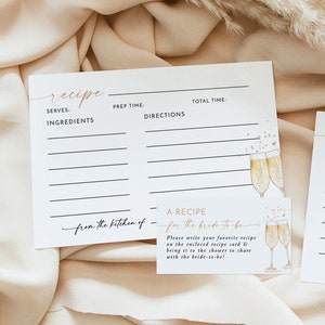 Bruidsdouche Receptkaart, Brunch & Bubbly Receptkaart, Minimalistische Receptverzoekkaart invoegen, Boho Bruidsdouche, Bewerkbare sjabloon B2
