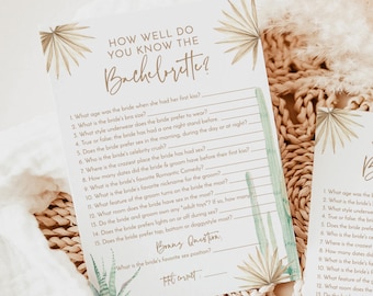 How Well Do You Know the Bachelorette | Desert Bachelorette Trivia Game | Bachelorette Party Game | Palm Springs Bachelorette Game | P4