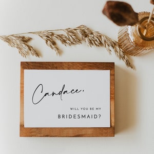 Will You Be My Bridesmaid Card, Classic Bridesmaid Proposal, Bridesmaid Proposal Card, Personalized Bridesmaid Card