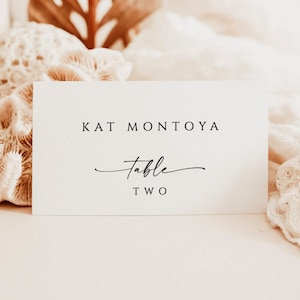 Modern Wedding Place Cards, Minimalist Wedding Place Cards, Escort Cards, Rustic Place Cards, Table Name Cards, Editable Template, M9
