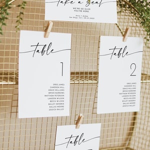 Tables de table pour mariage, Plan de salle de mariage minimaliste, Planches de table pour mariage moderne, Planches de table pour table, Modèle modifiable, M9