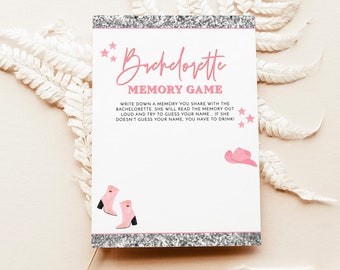 Bachelorette Memory Game, Space Cowgirl Bachelorette Game, Fun Bachelorette Party Game, Hens Night, Guess Who Bachelorette Game, D2