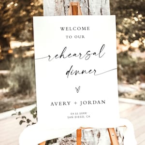 Rehearsal Dinner Welcome Sign, We&#39;re So Glad You&#39;re Here, Minimalist Welcome Sign, Modern Wedding Welcome Sign, Editable Template, M9