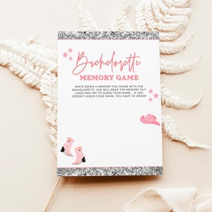 Bachelorette Memory Game, Space Cowgirl Bachelorette Game, Fun Bachelorette Party Game, Hens Night, Guess Who Bachelorette Game, D2