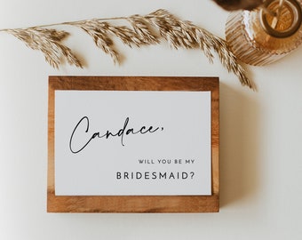 Will You Be My Bridesmaid Card, Classic Bridesmaid Proposal, Bridesmaid Proposal Card, Personalized Bridesmaid Card