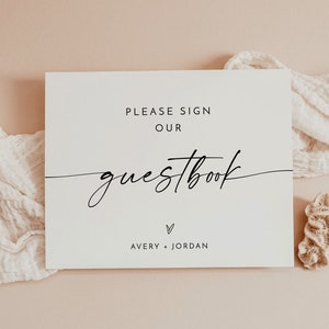 Please Sign Our Guestbook Sign | Minimalist Wedding Guestbook | Sign Our Guest Book | Modern Minimalist Wedding Signage | M9