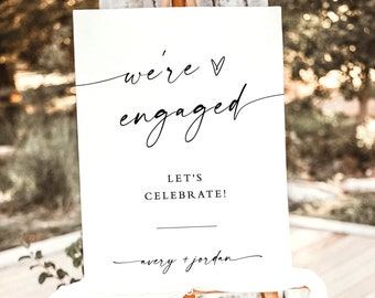 Engagement Party Welcome Sign | Minimalist Engagement Sign | Modern Engagement Welcome | Welcome To Our Engagement |Boho Engagement | M9