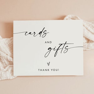 Minimalistisch bord voor kaarten en cadeaus, modern bord sjabloon bruiloft, bord huwelijkscadeaus, bord vrijgezellenfeest cadeau, bord babyshower cadeau, M9