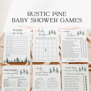 Winter Baby Shower Game Bundle | Gender Neutral Baby Shower Games | Pine Tree Baby Shower | It's Cold Outside | Boy Baby Shower Games | P01