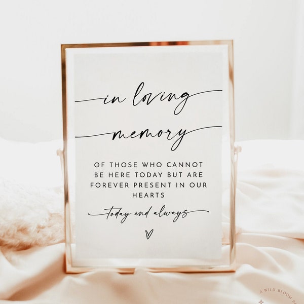 In Loving Memory Sign - Etsy